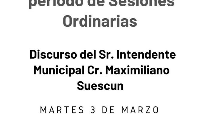 Apertura de sesiones