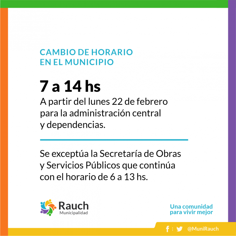 cambio de horario febrero 2021