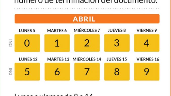 Bolsones Alimentario Mes de Abril 1
