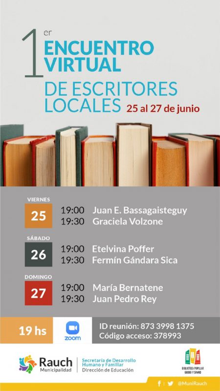 Encuentro virtual de escritores locales