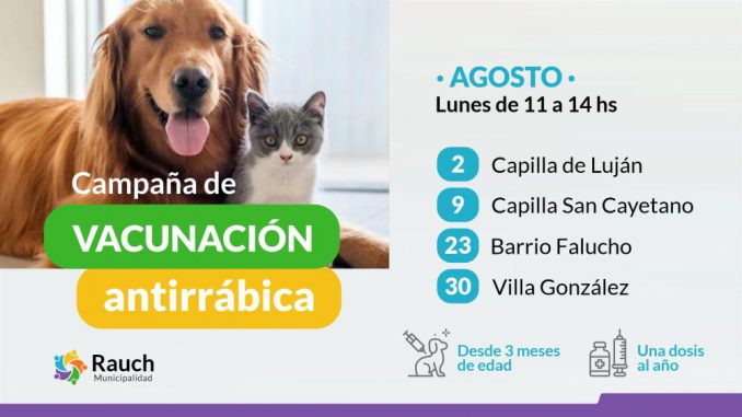 vacunación antirrábica agosto tv