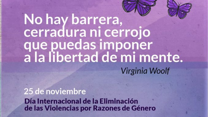 Dia de la Eliminacion de las Violencias por razones de género