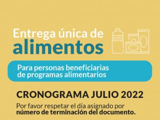 entrega de alimentos julio 2022