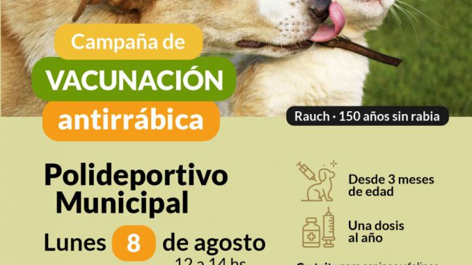 Vacunacion Antirrabica 8 de agosto 2022