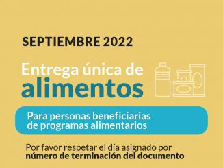 entrega de alimentos septiembre 2022