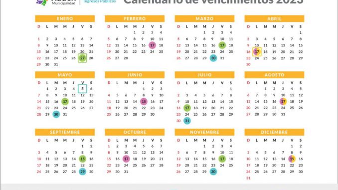 Calendario de vencimientos