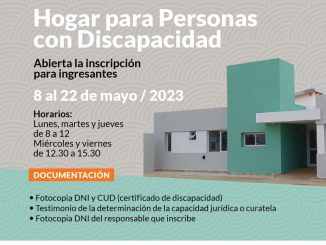 Hogar para personas con discapacidad - inscripcion