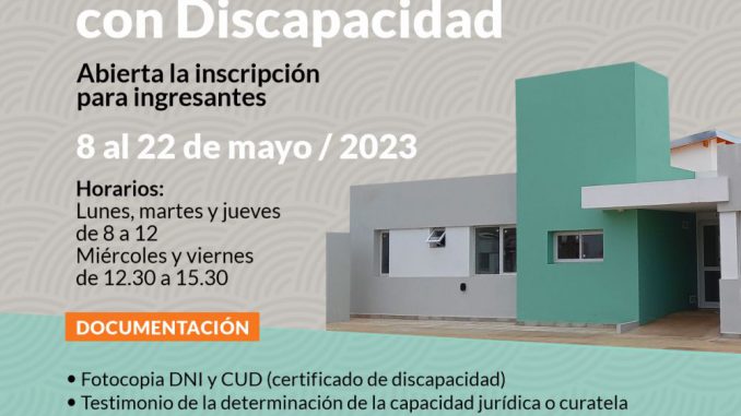 Hogar para personas con discapacidad - inscripcion