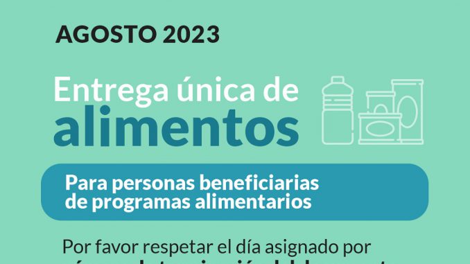 entrega de alimentos agosto 2023
