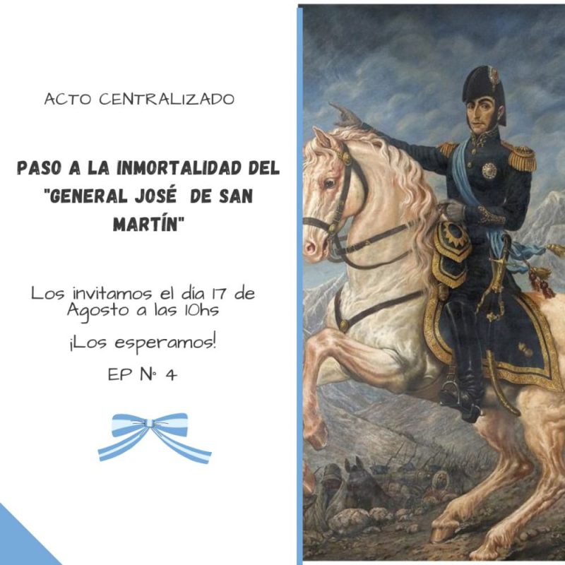 ACTO CENTRALIZADO: PASO A LA INMORTALIDAD DEL GENERAL JOSE DE SAN ...