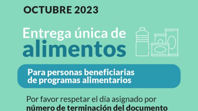 Bolsones alimentario octubre 2023 - 1